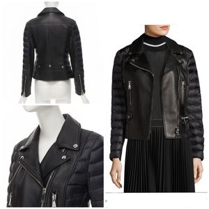 Moncler SOUCI leather down jacket size 1